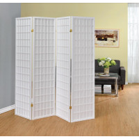 Coaster Furniture 902626 4-panel Folding Screen White